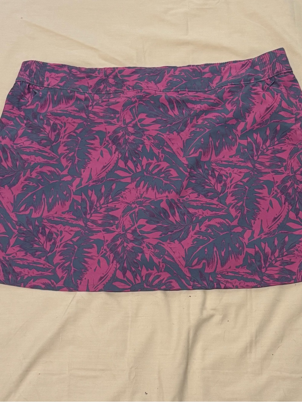Columbia PFG Tropical Print Skort XXL Pink Purple Performance Golf Tennis - Picture 2 of 6